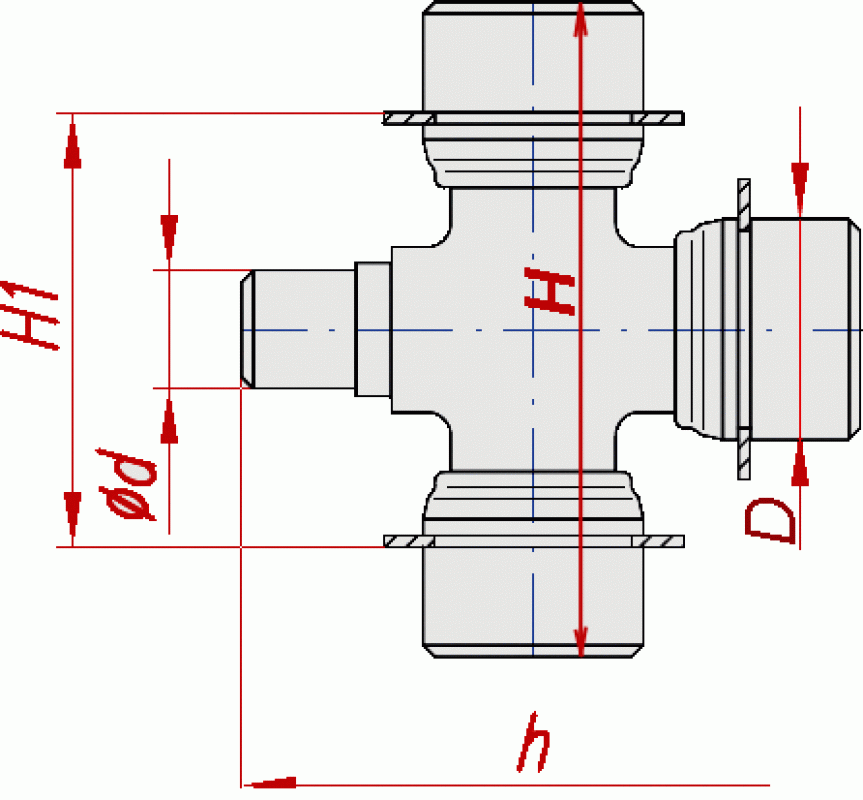 Чертеж крестовины карданного вала