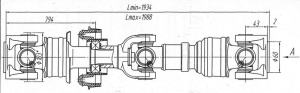4308-2201006-74 Вал карданный  Lmin- 2201 мм